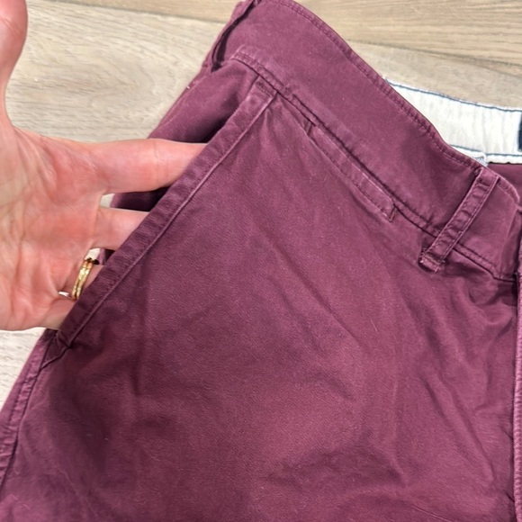 Abercrombie & Fitch Men's Kennan Straight Leg Burgundy Pants - Picture 5 of 9